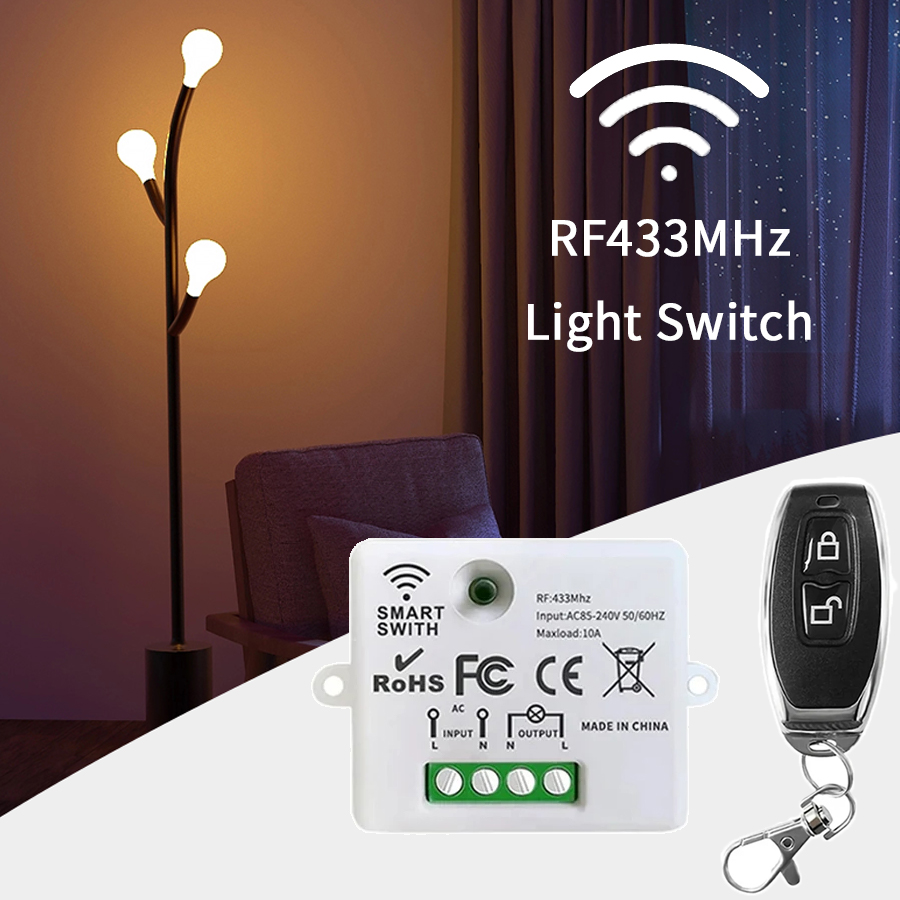 Universal Remote Smart Home - RF 433MHz Wireless Remote Control Switch
