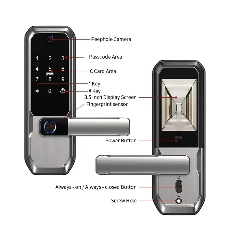 Tuya WiFi Smart Door Lock With - Smart Home Door Lock ulasan dan harga