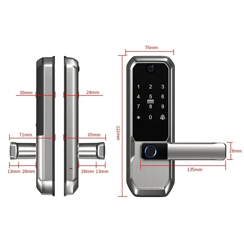 Tuya WiFi Smart Door Lock With - Smart Home Door Lock ulasan dan harga