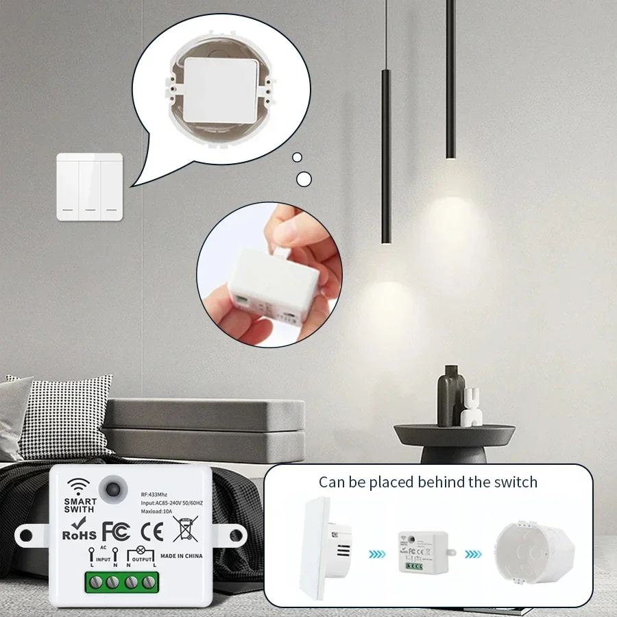 RF 433MHz Wireless Remote Cont - Universal Remote Smart Home ulasan dan harga