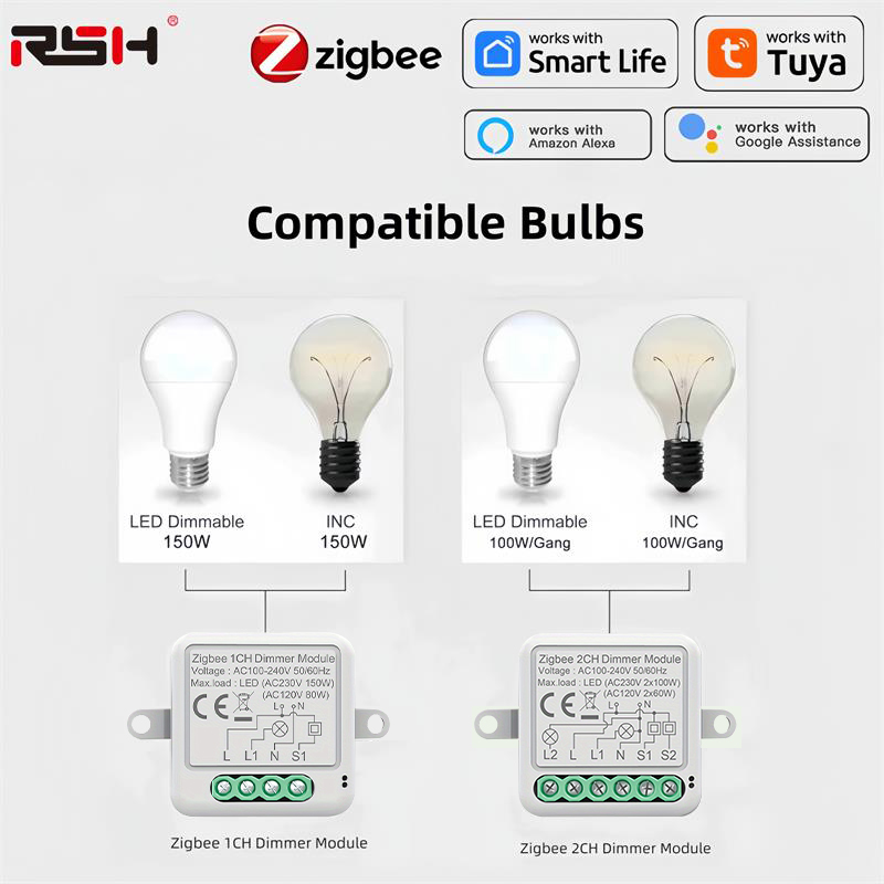 Tuya Zigbee Smart Dimmer Switc - Smart Home Hub 2 ulasan dan harga