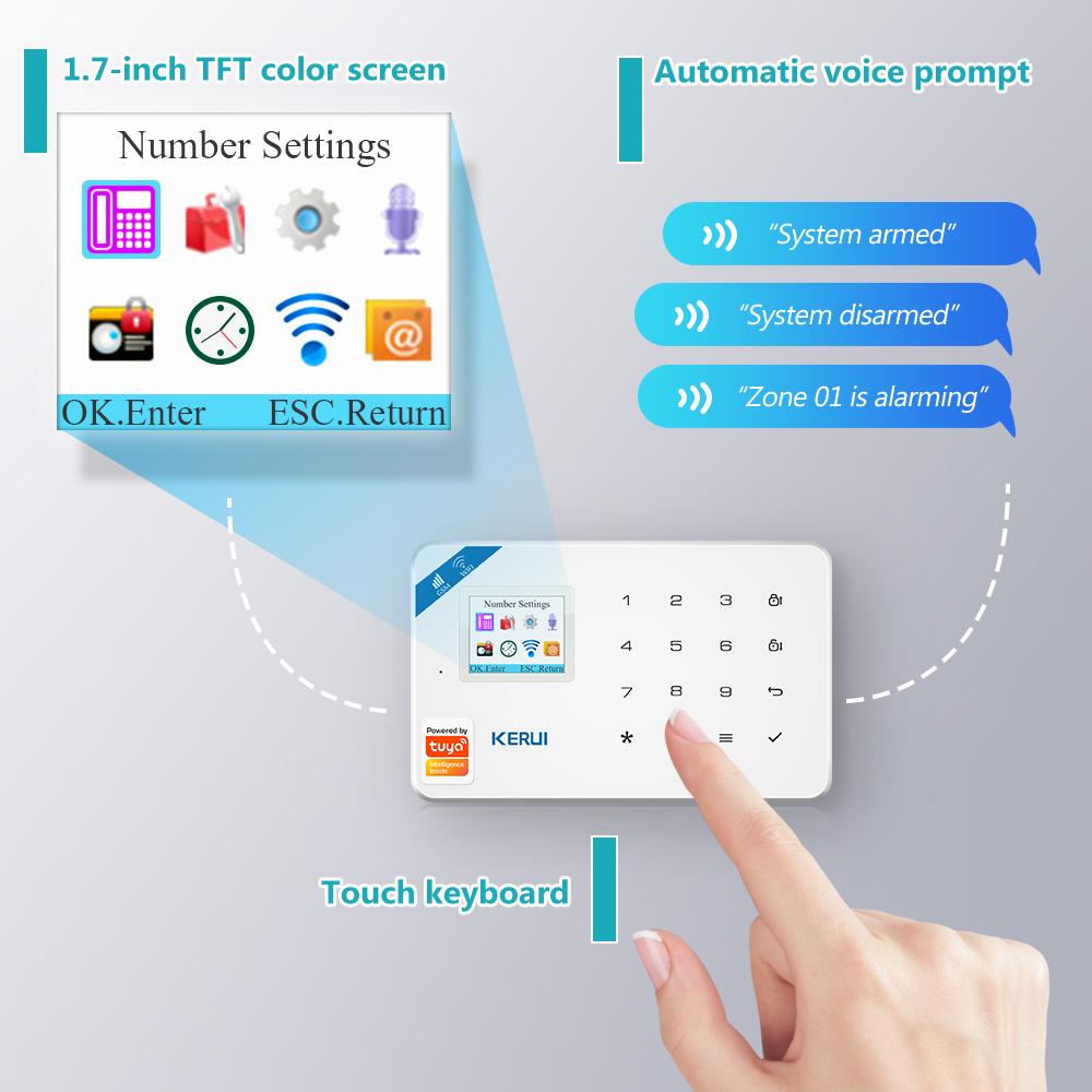 KERUI W181 Alarm System Secutr - Smart Home Video ulasan dan harga