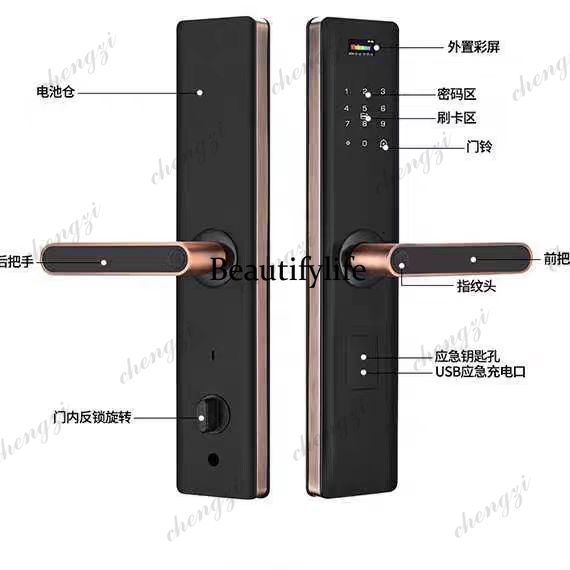 Graffiti fingerprint lock, sma - Smart Home Door Lock ulasan dan harga