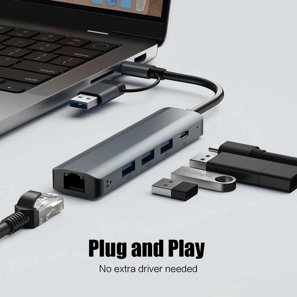 5-in-2 USB C HUB with Gigabit  - Smart Home Hub 2 ulasan dan harga